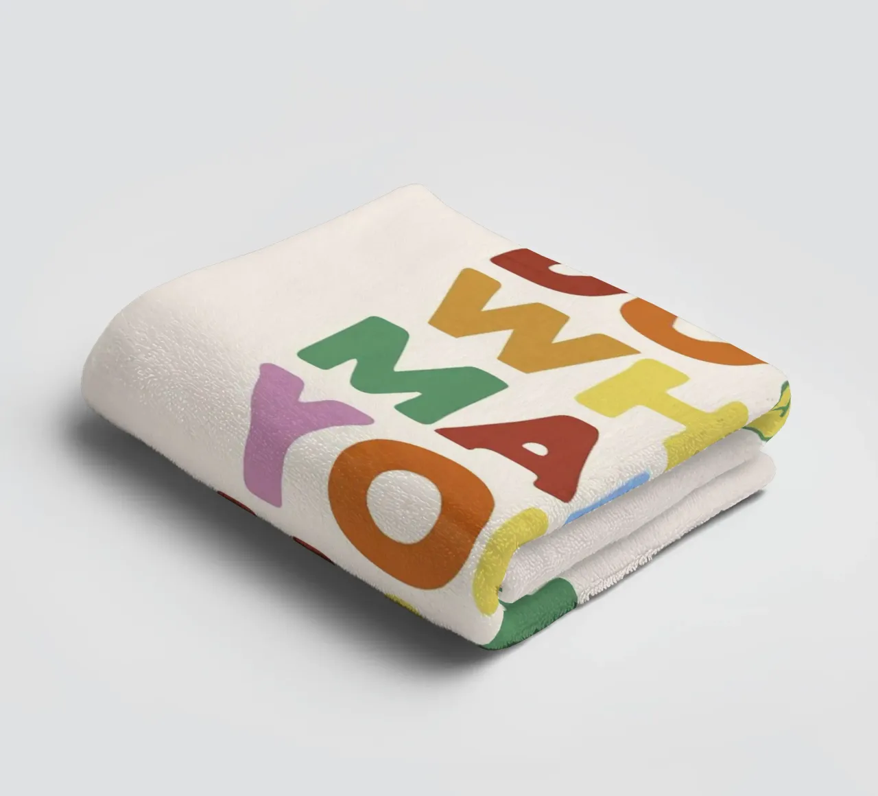 Retro Smiley Face Motivational Print towel by showmemars