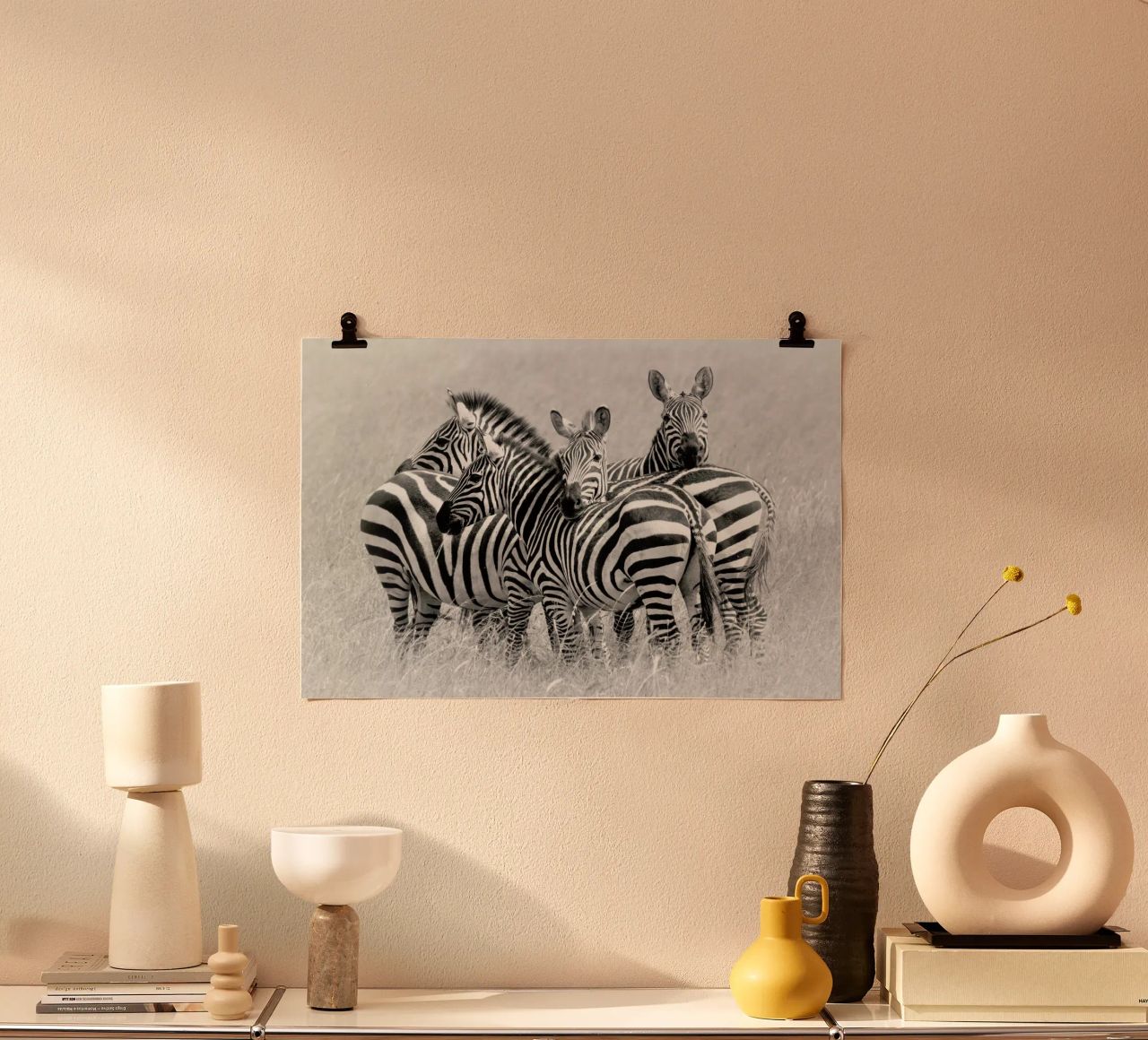 Zebras - Kirill Trubitsyn Poster mit Kunststoffrahmen von Pictufy