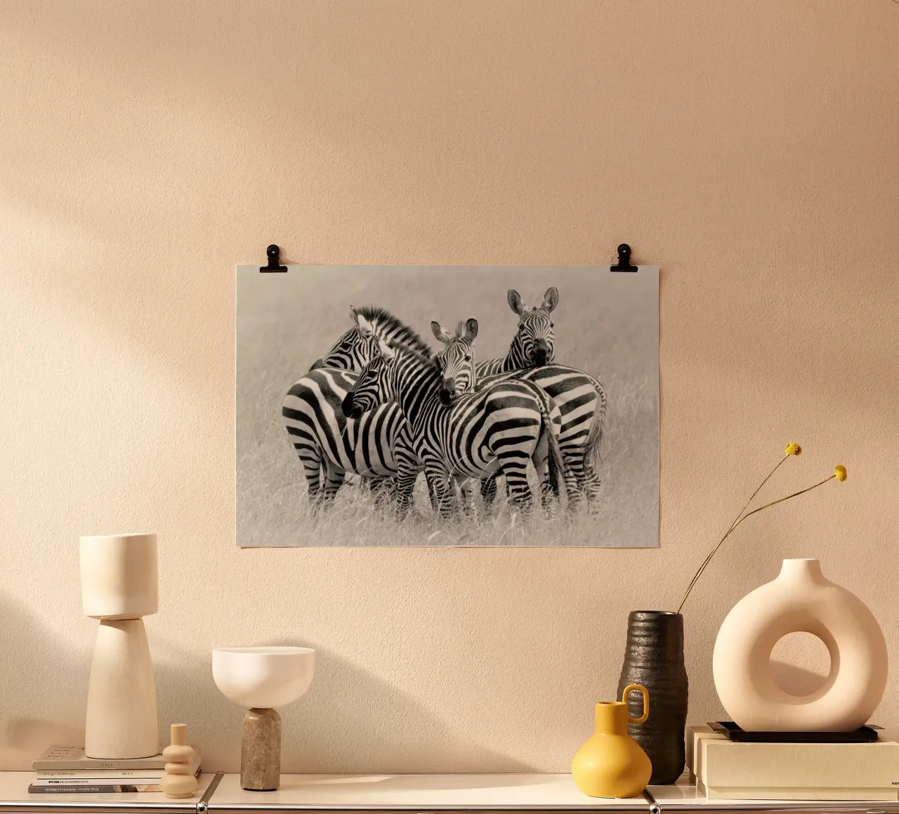 Zebras - Kirill Trubitsyn poster con telaio in plastica da Pictufy