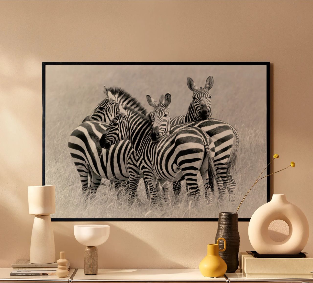 Zebras - Kirill Trubitsyn Poster mit Kunststoffrahmen von Pictufy