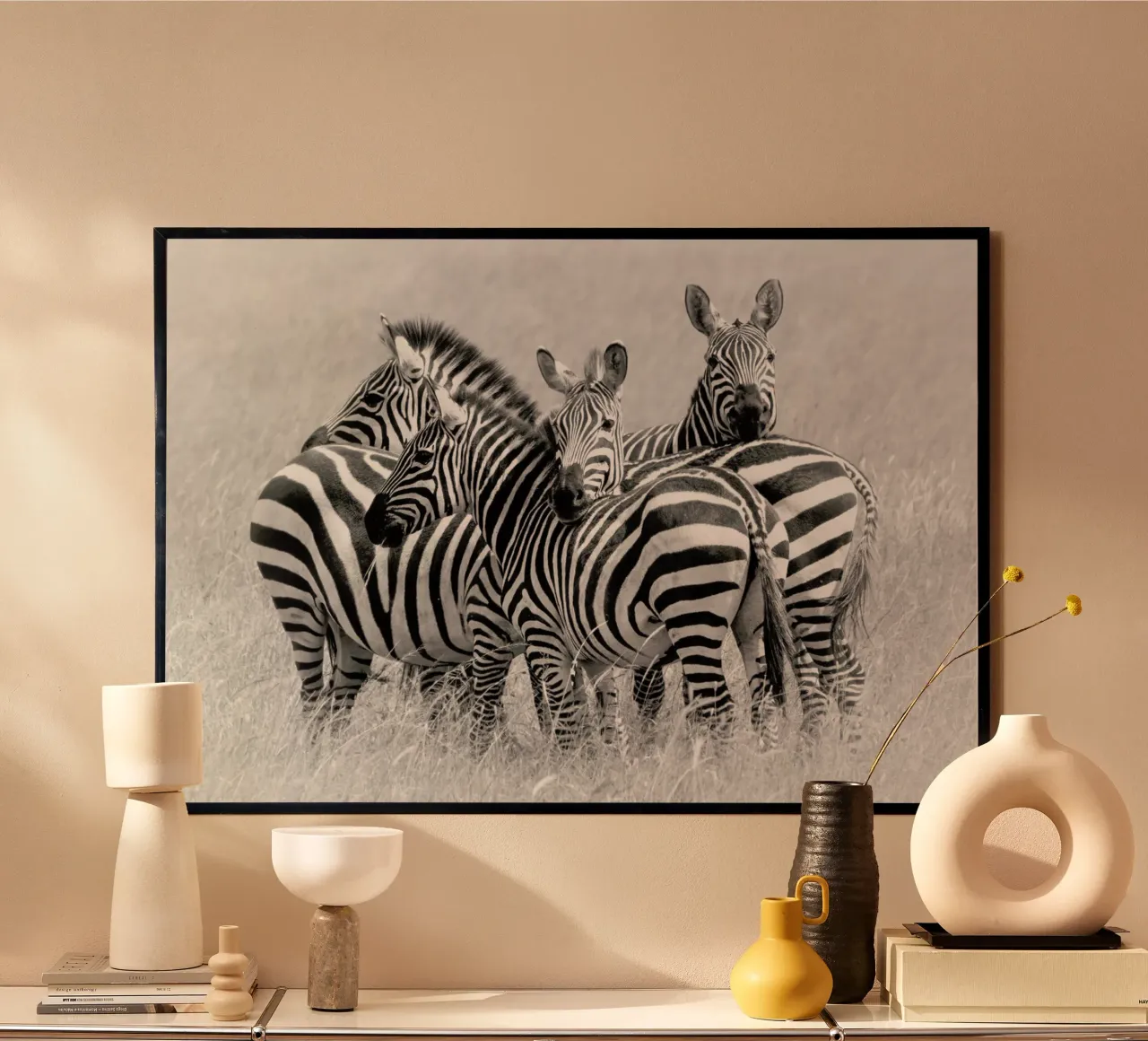 Zebras - Kirill Trubitsyn poster con telaio in plastica da Pictufy