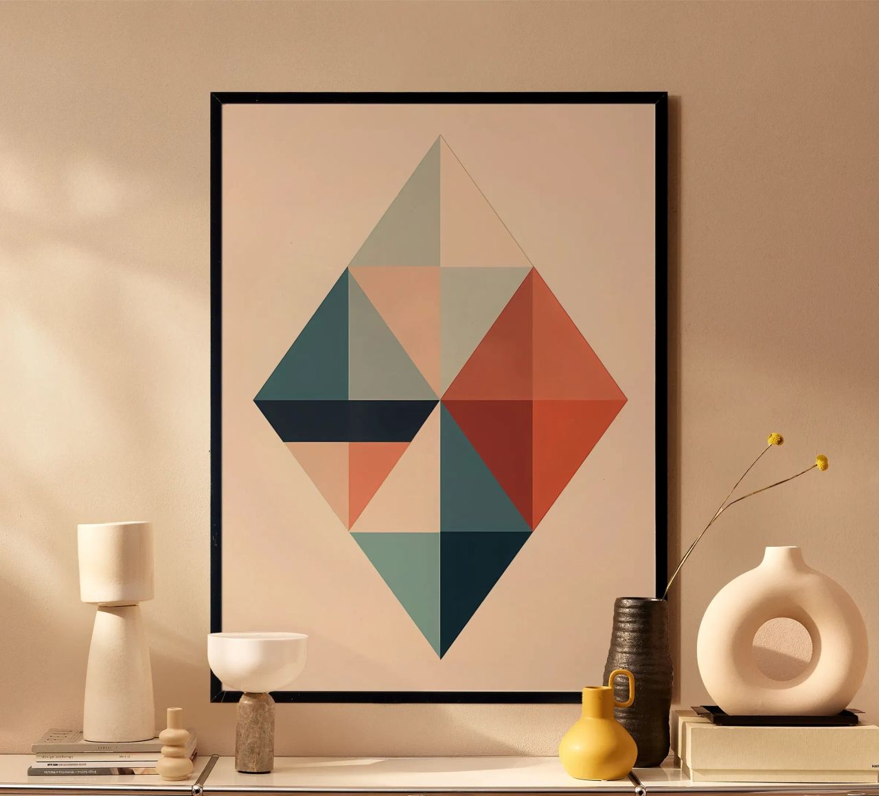 Geometrische abstrakte Kunst Poster von Karraker