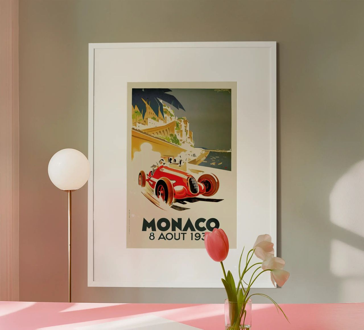 Vintage Monaco 8 August 1937 poster by Gallery Print and Art Limited