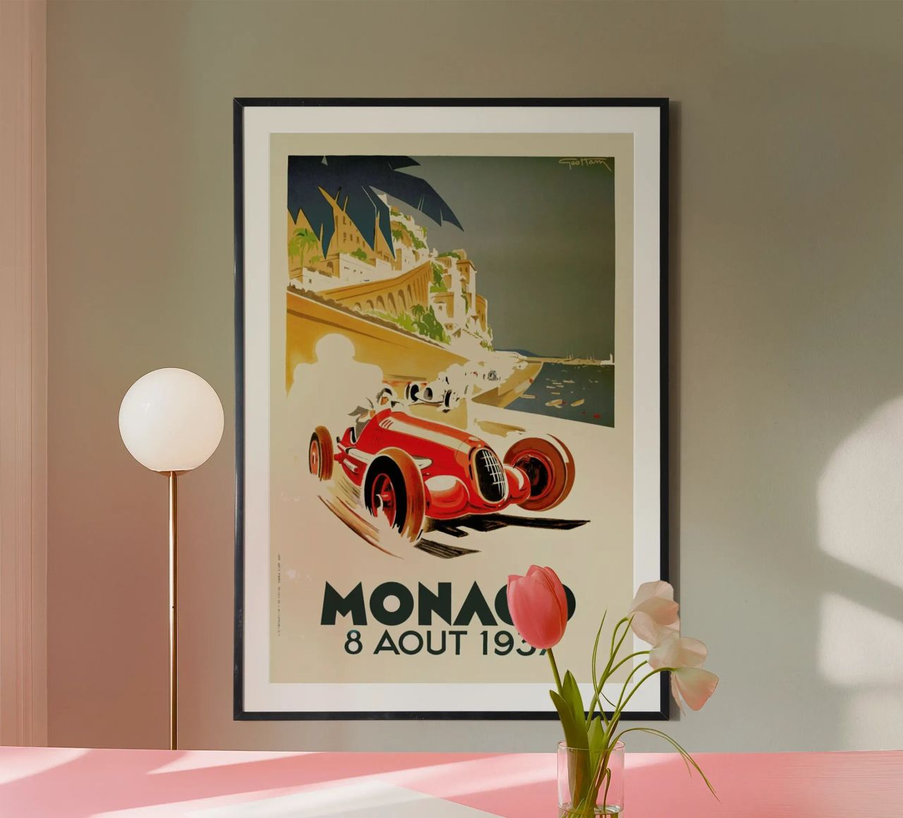 Vintage Monaco 8 August 1937 poster by Gallery Print and Art Limited