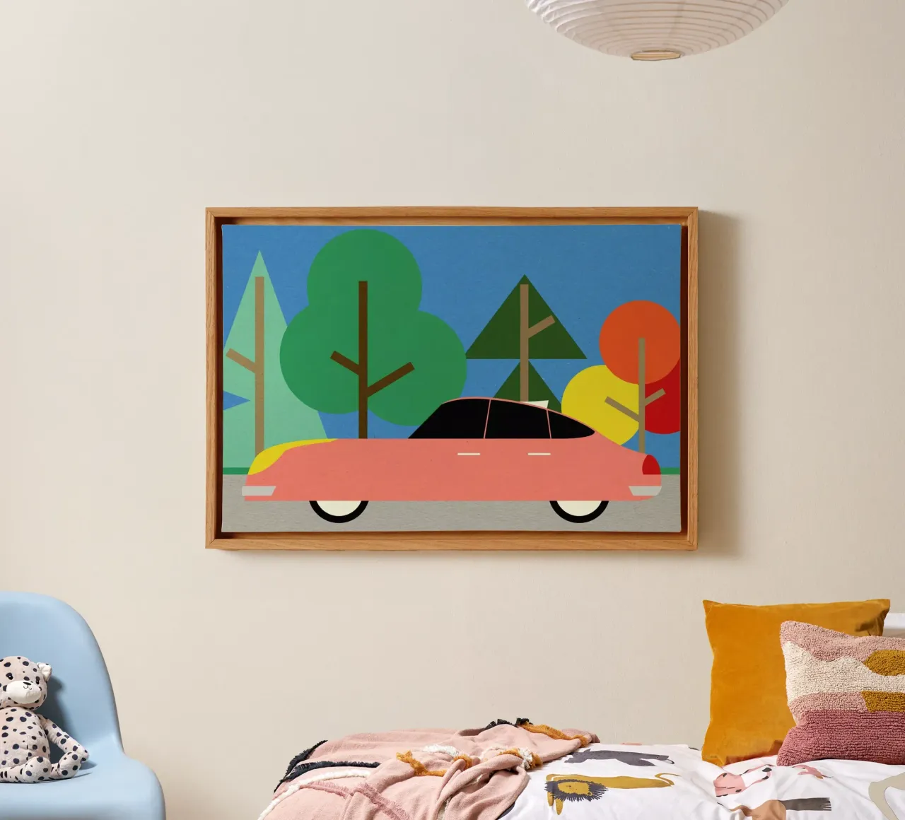 Old School Future Car tela con Cornice a cassetta da Rosi Feist