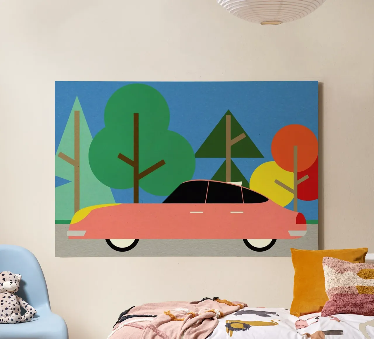 Old School Future Car tela con Cornice a cassetta da Rosi Feist