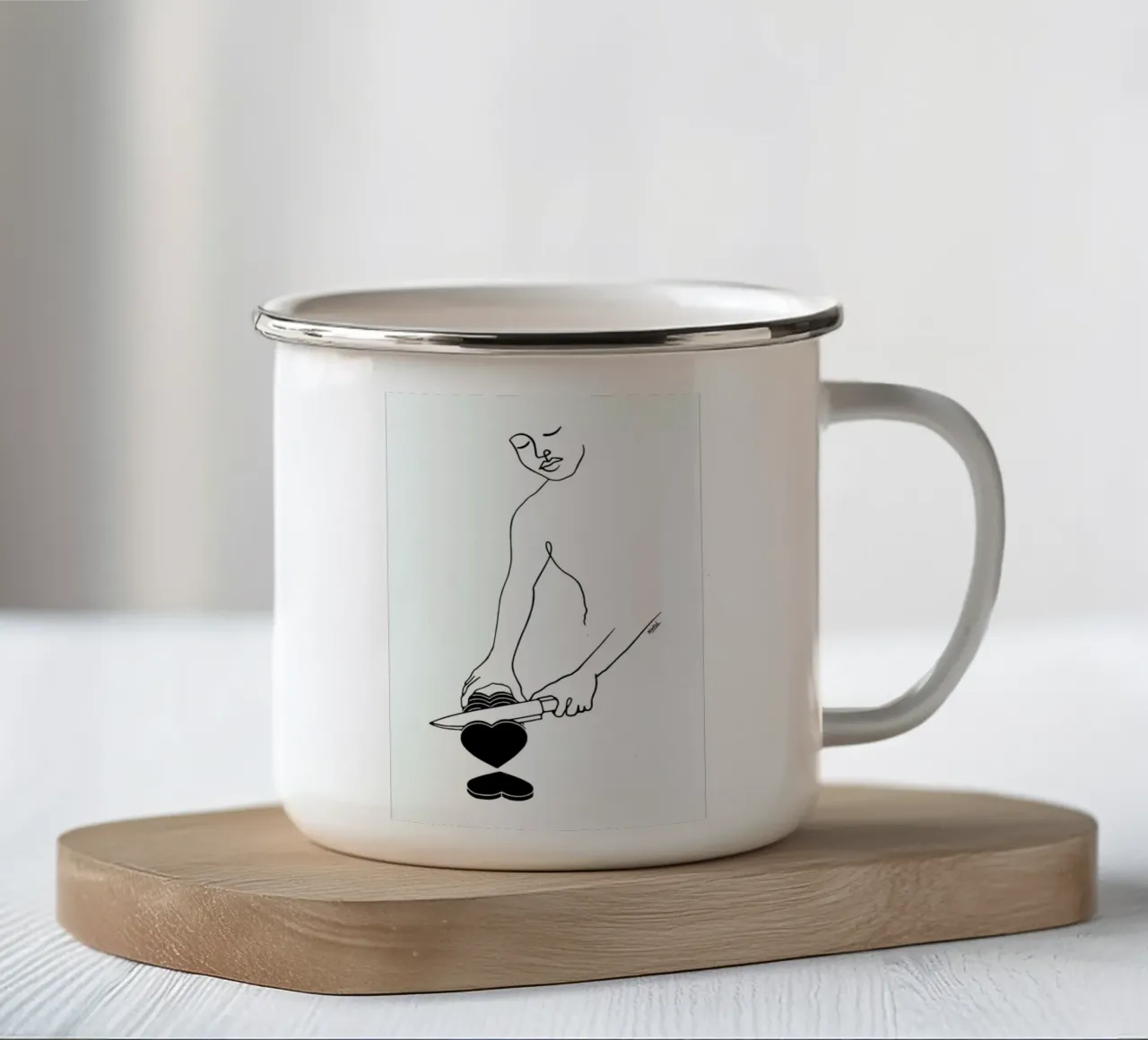 For Sharing Emaille Tasse von Ninhol