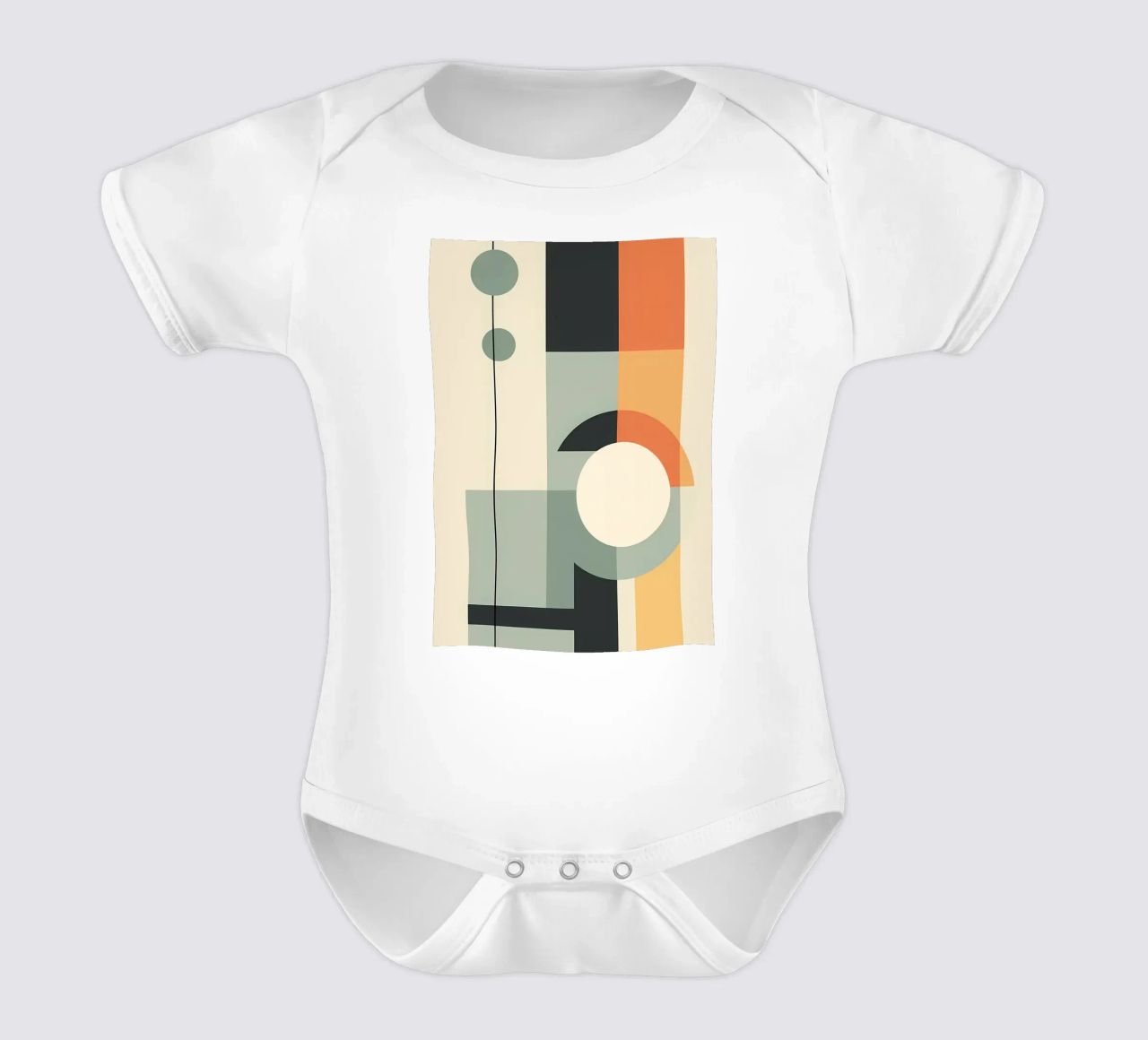 Geometric Abstract Art short-sleeve baby romper by Karraker