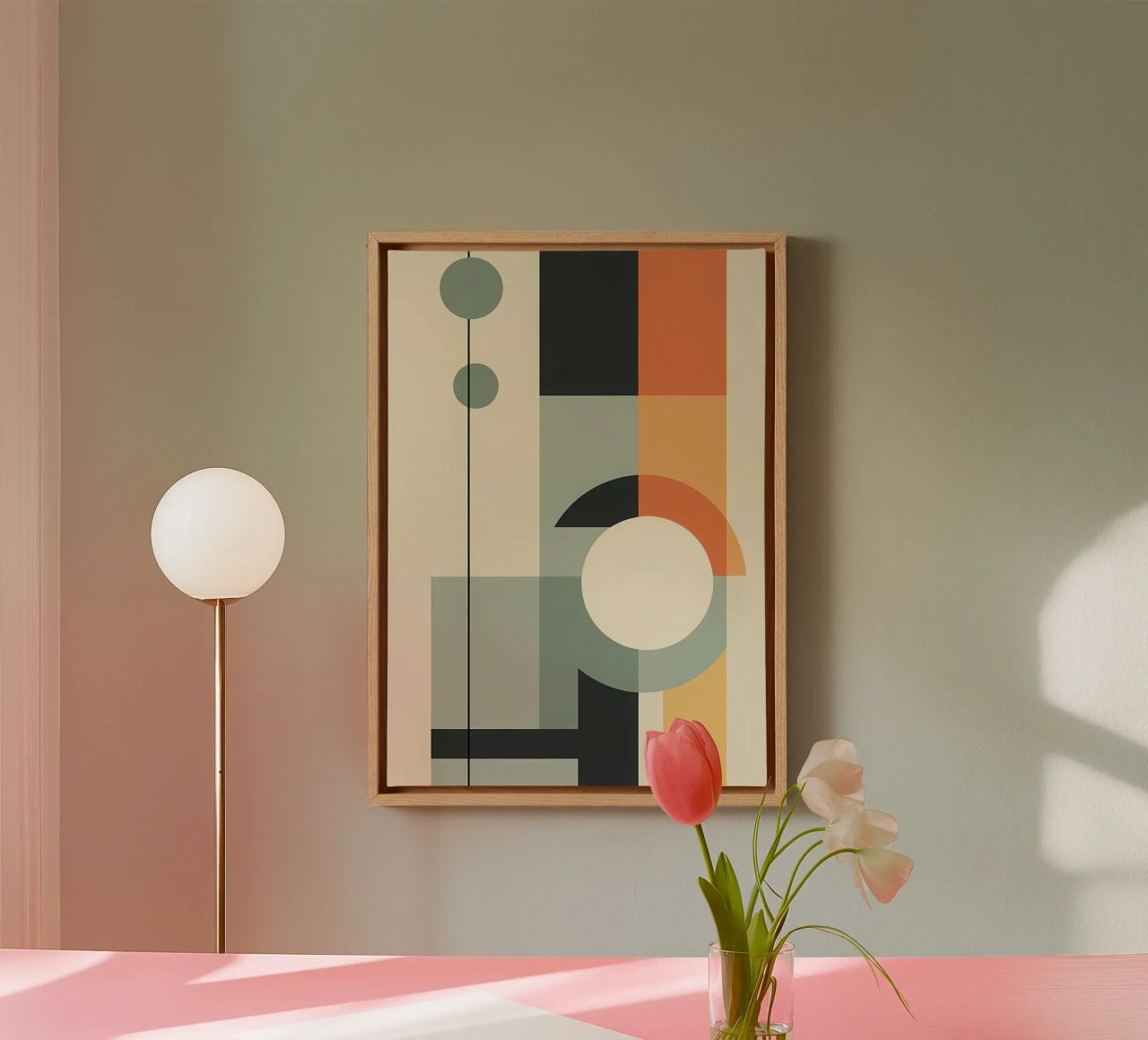 Geometric Abstract Art canvas by Karraker