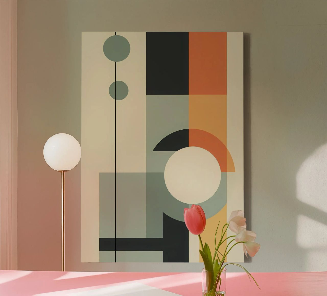 Geometric Abstract Art canvas by Karraker