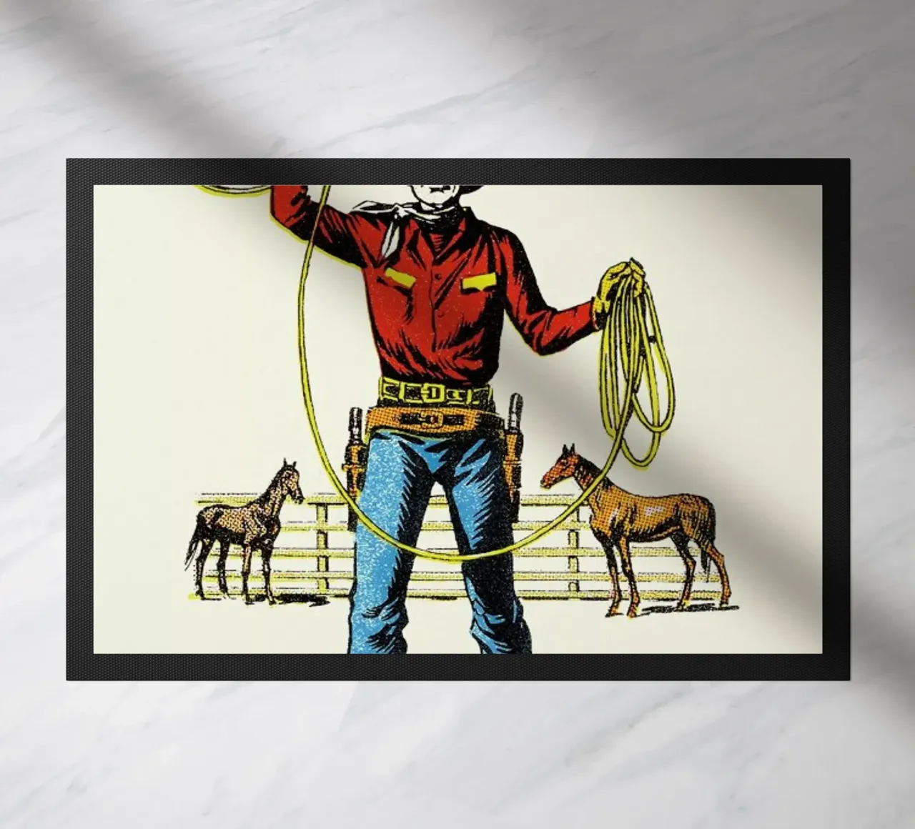 Lasso doormat by a Love Supreme
