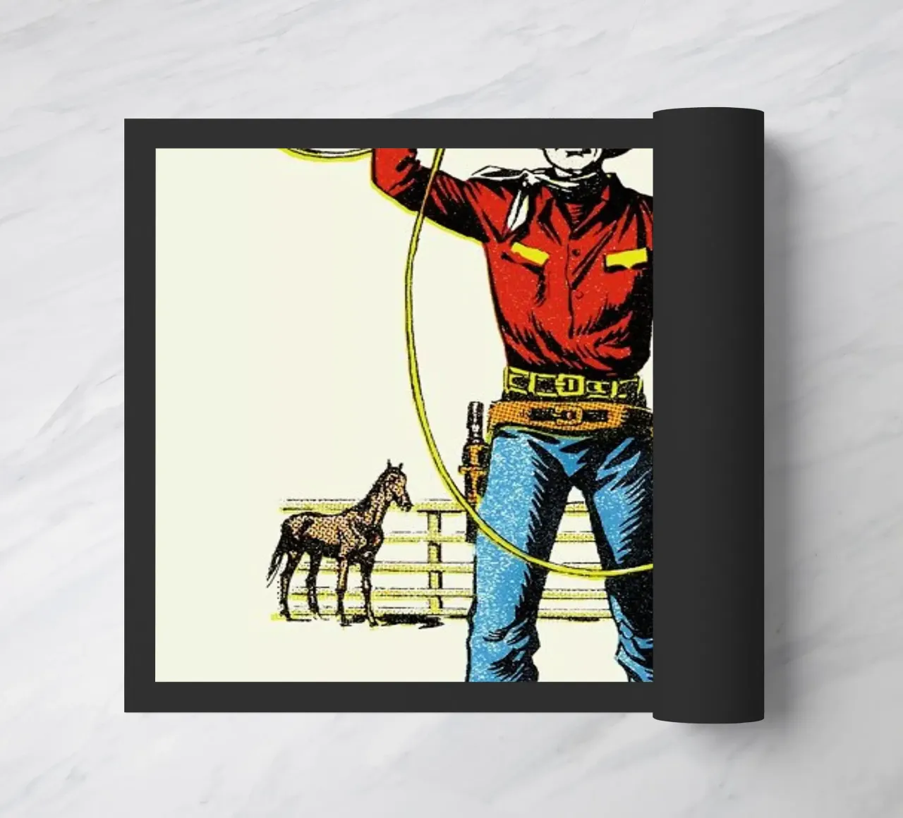 Lasso doormat by a Love Supreme