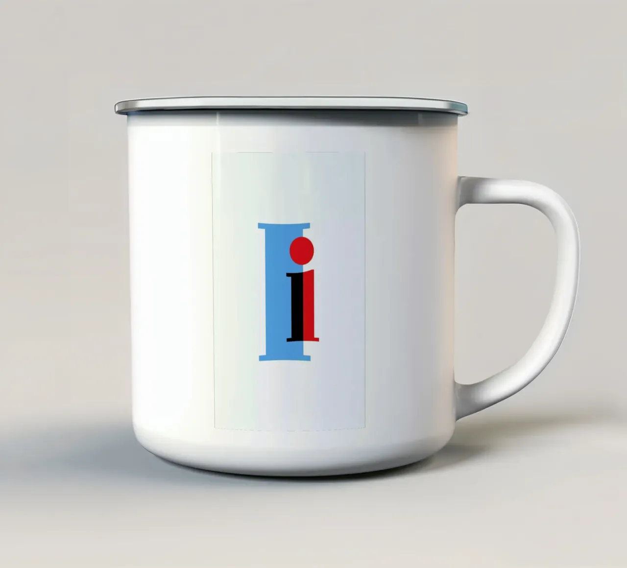 Cyan/Red I tazza in smalto da Studio One