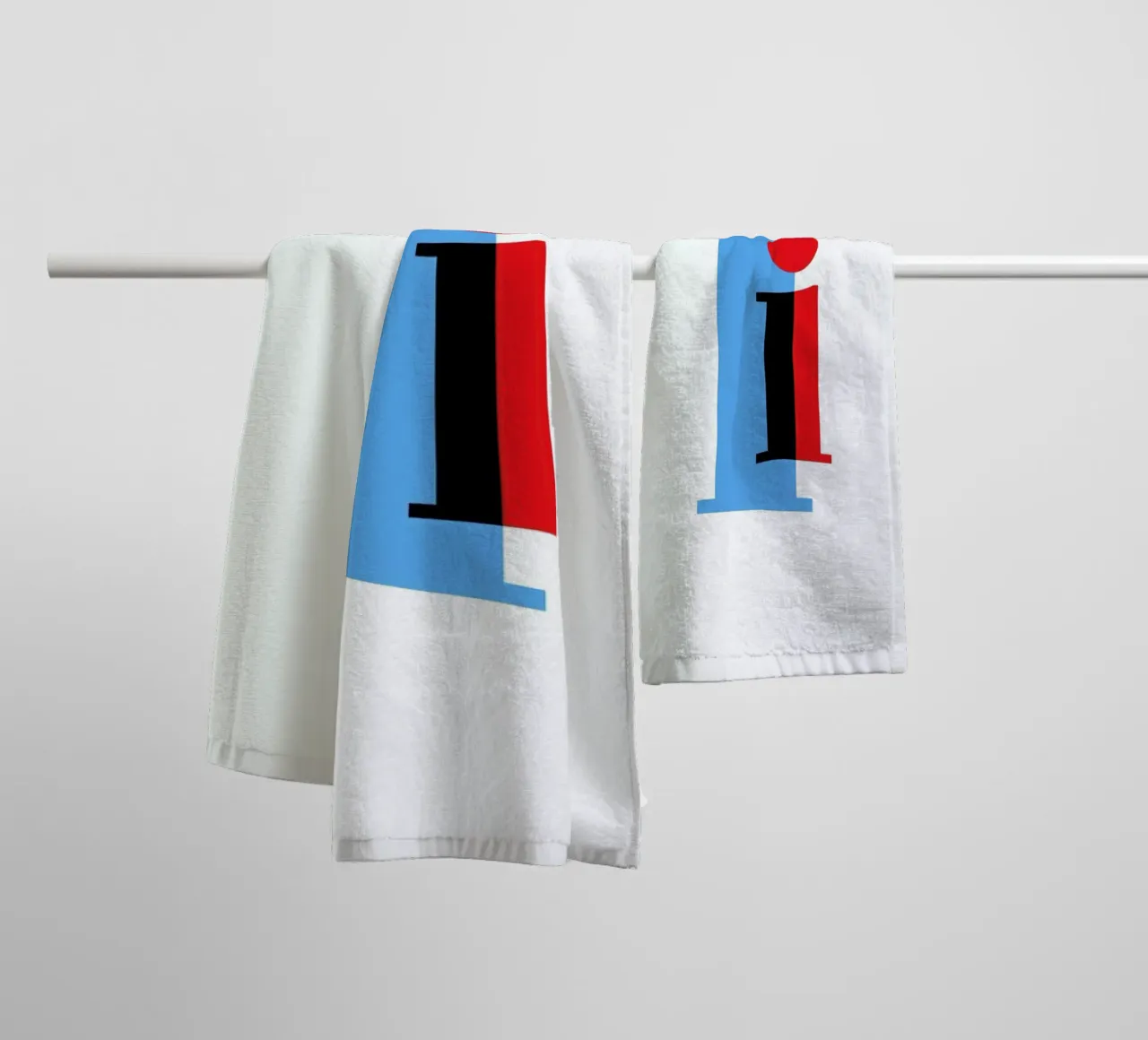 Cyan/Red I asciugamano da bagno da Studio One