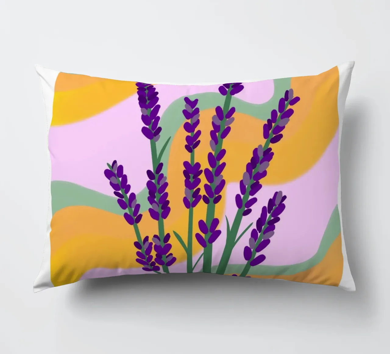 Wave of lavender decorative cushion by Nuage solaire