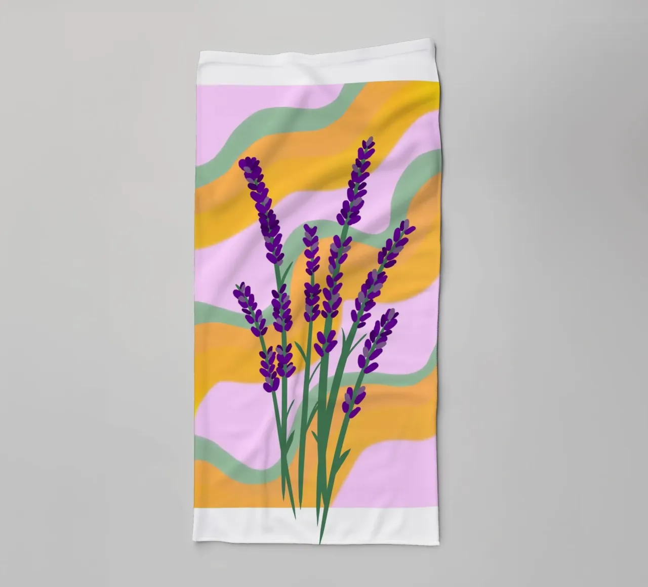 Ondata di lavanda asciugamano da bagno da Nuage solaire