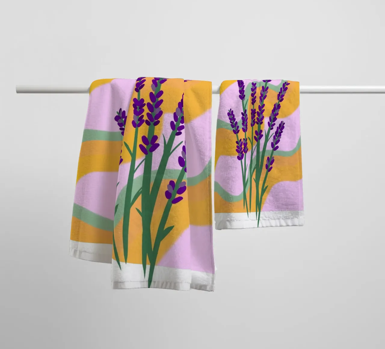Ondata di lavanda asciugamano da bagno da Nuage solaire