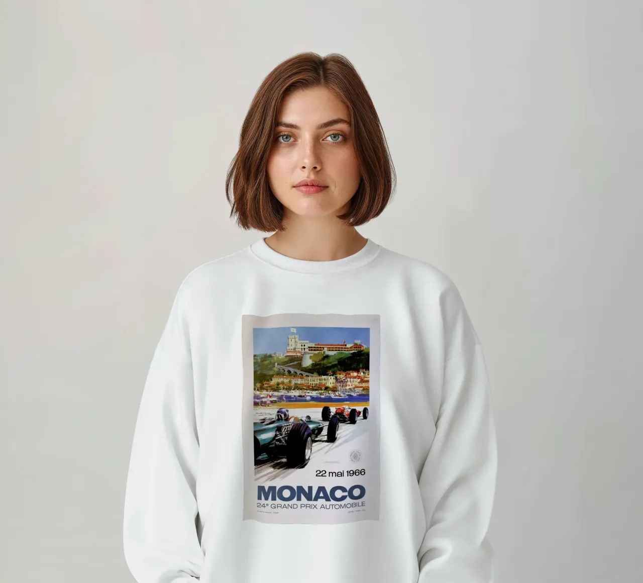 Vintage Monaco 22 May 1966 sweatshirt by Gallery Print and Art Limited
