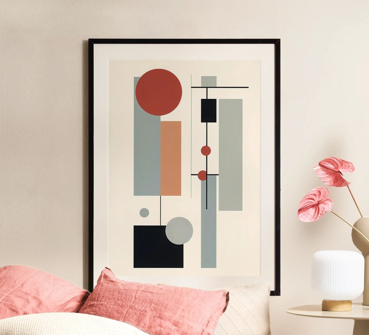 Abstracte geometrische kunst poster van Karraker