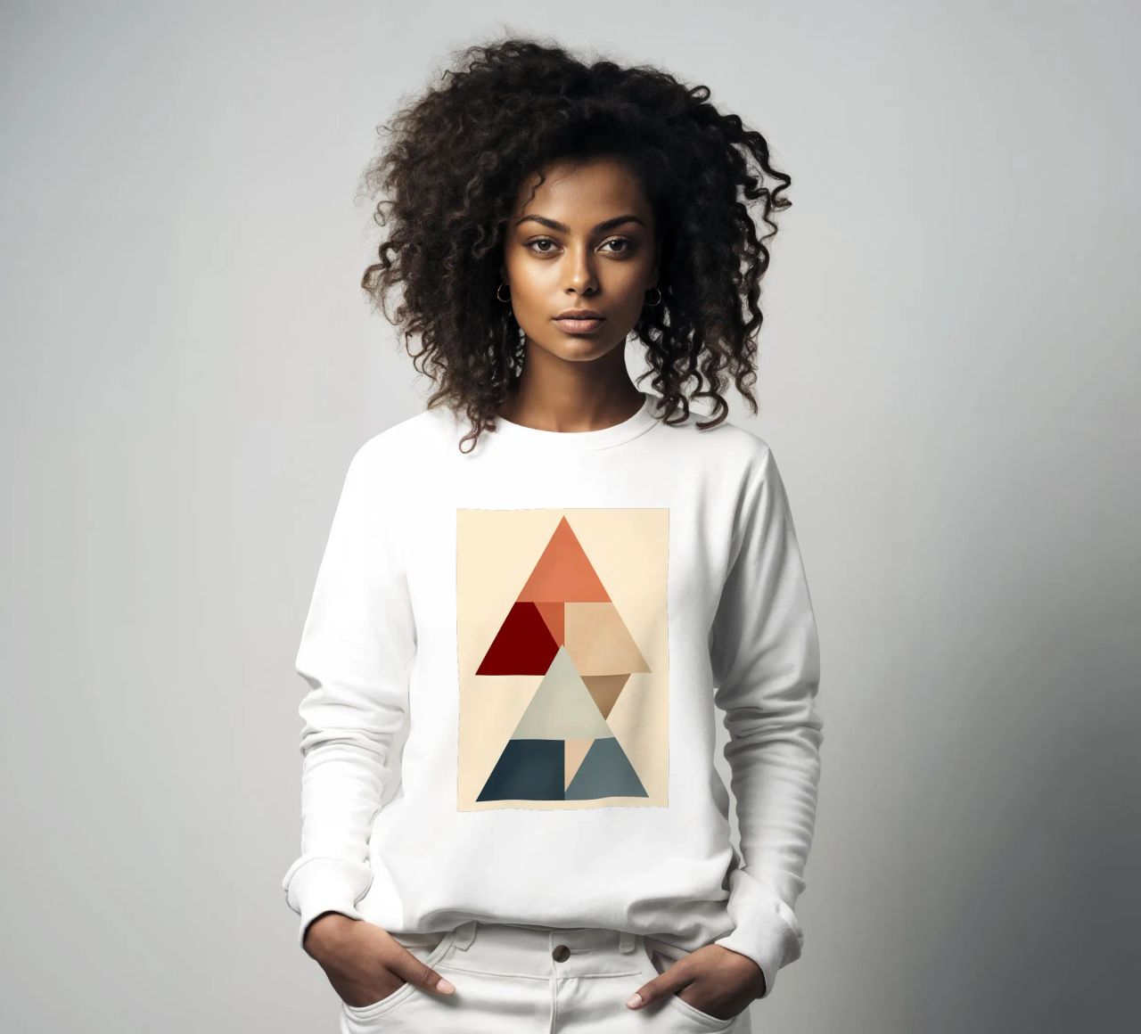 Triángulos geométricos abstractos sudadera de Karraker