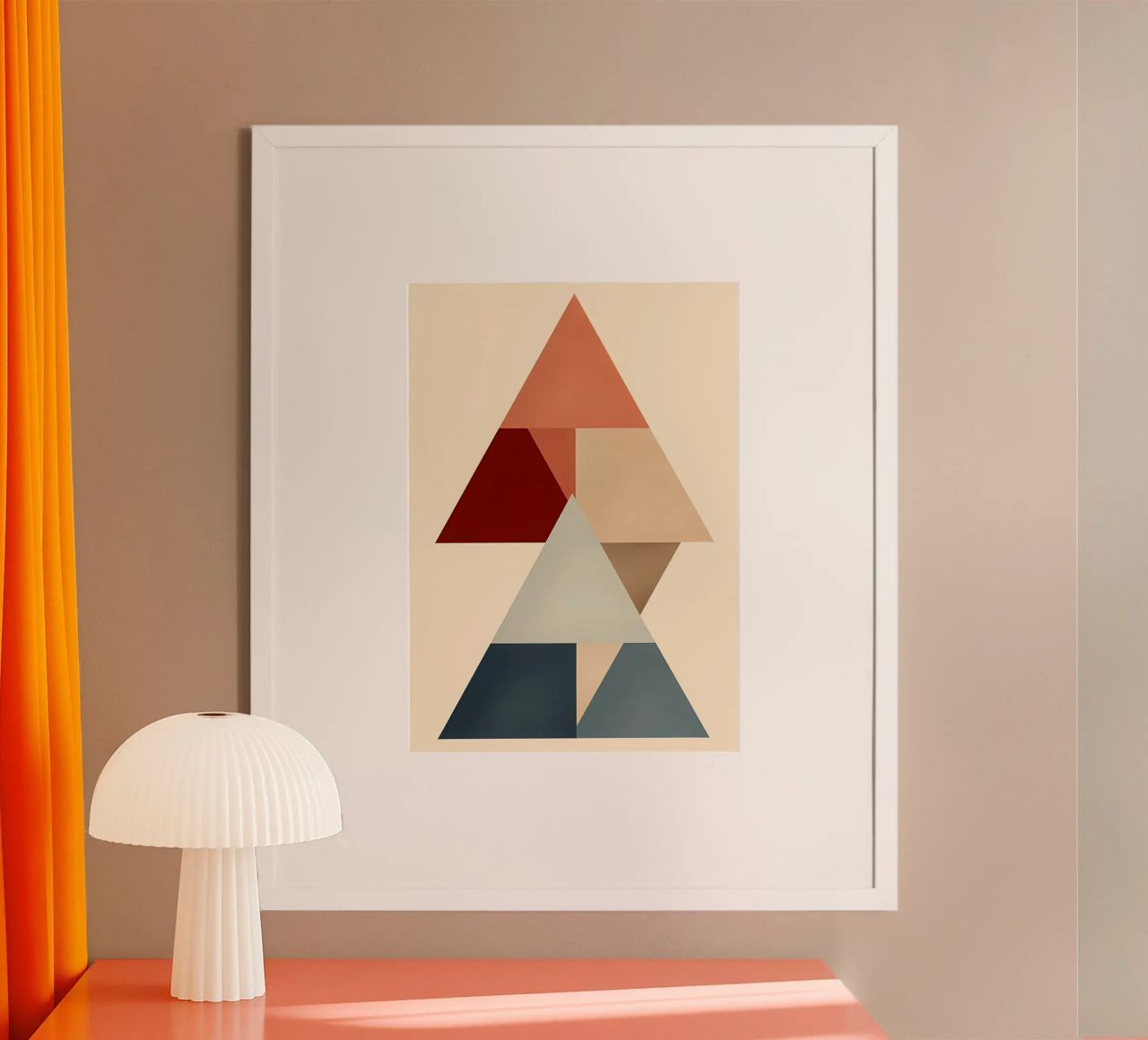 Triángulos geométricos abstractos poster de Karraker