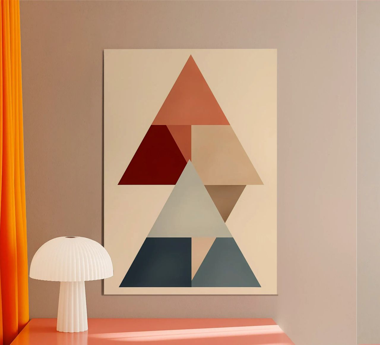 Triángulos geométricos abstractos poster de Karraker