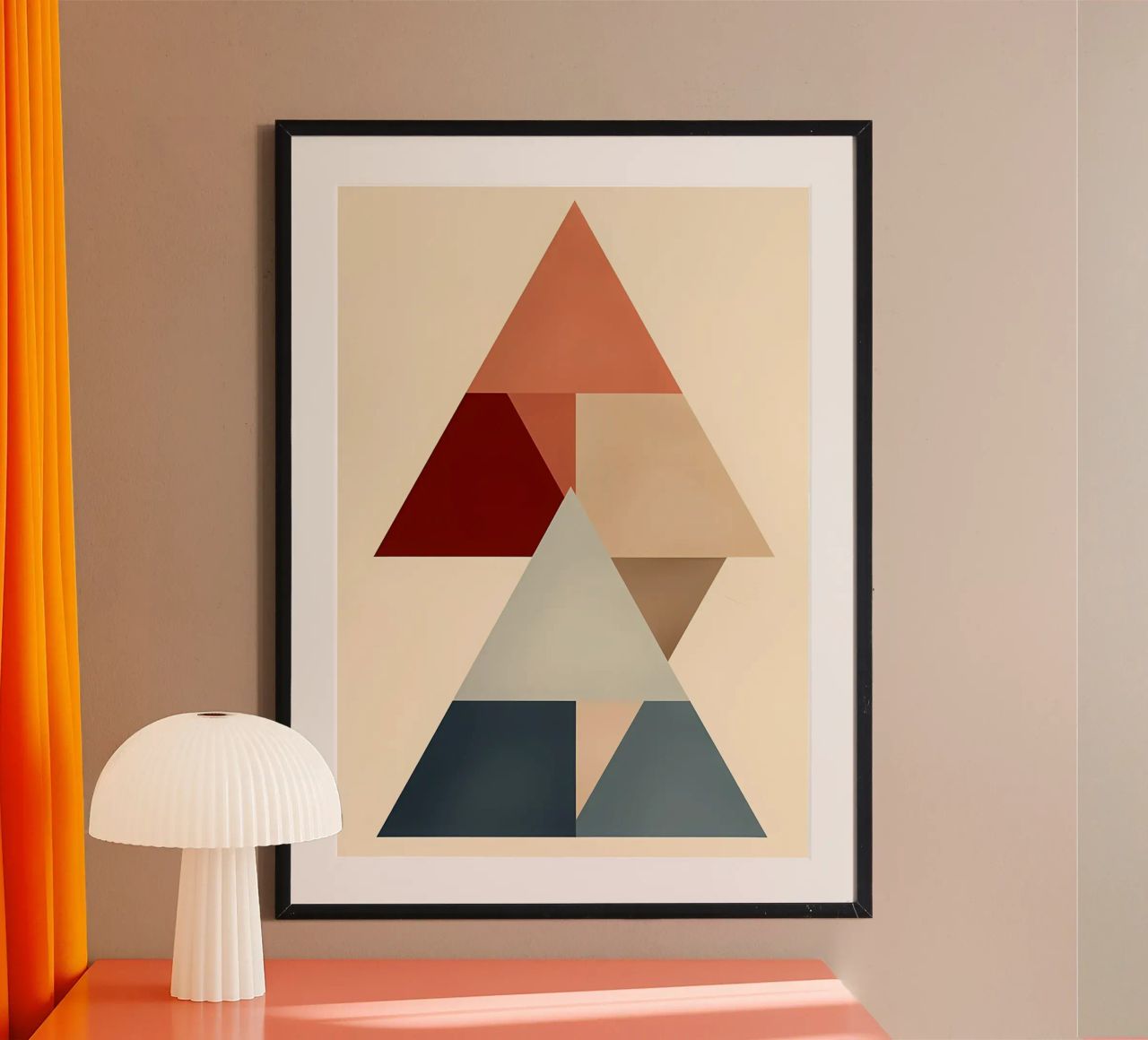 Triángulos geométricos abstractos poster de Karraker