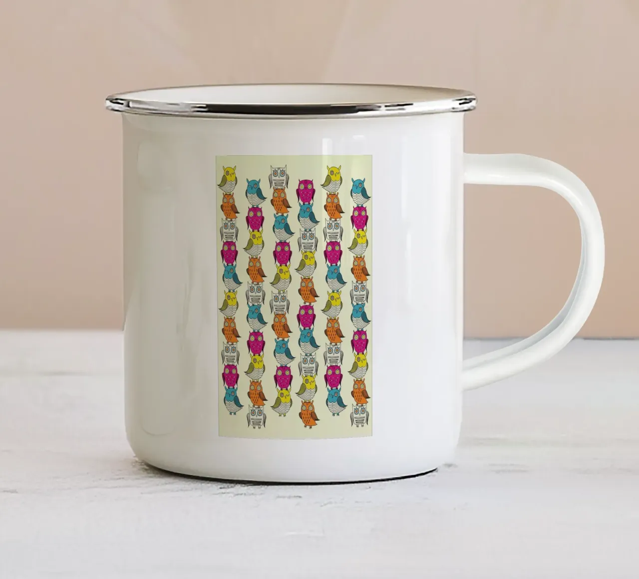 Owls taza de esmalte de a Love Supreme