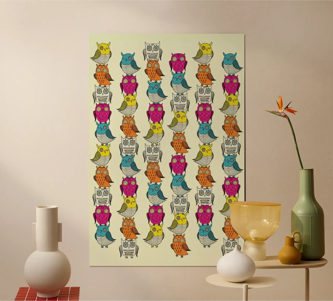 Owls poster con telaio in legno da a Love Supreme