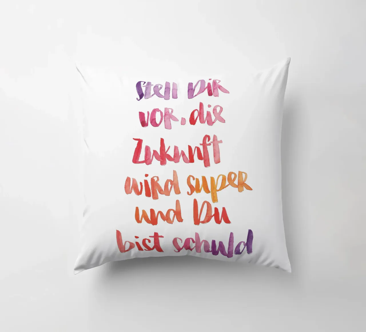 Stell dir vor decorative cushion by Brushmeetspaper