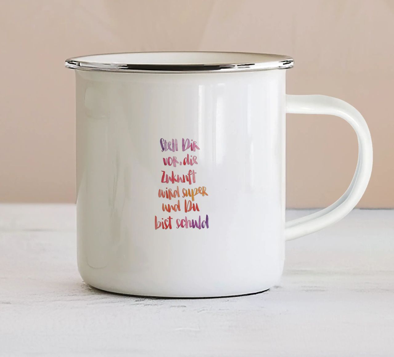 Stell dir vor tazza in smalto da Brushmeetspaper