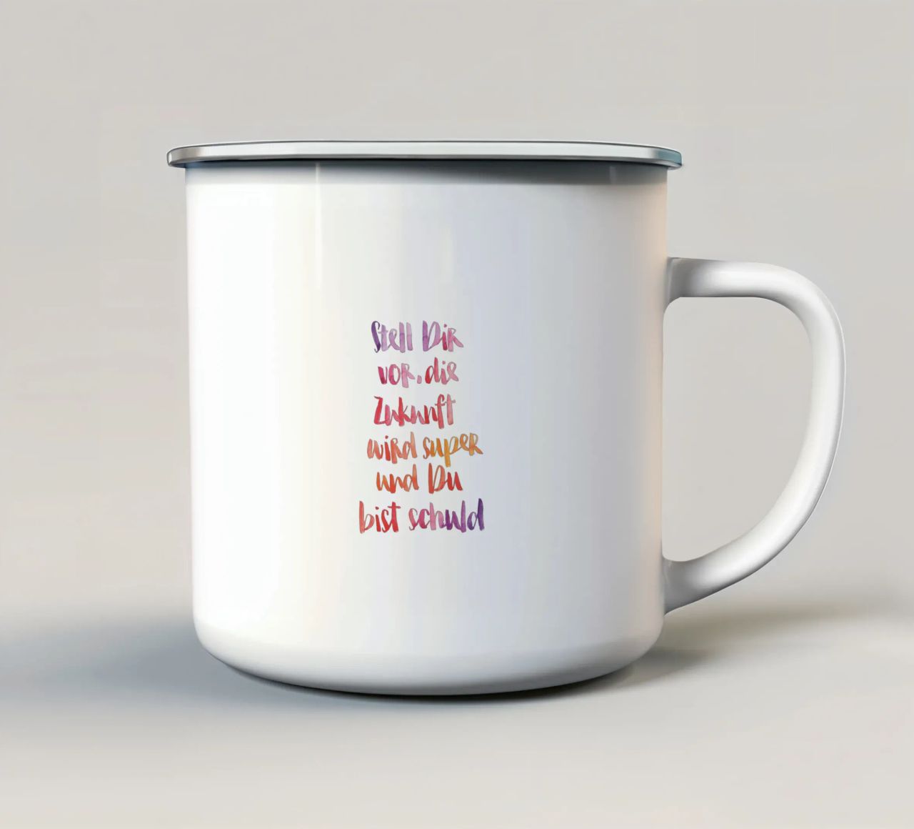 Stell dir vor tazza in smalto da Brushmeetspaper