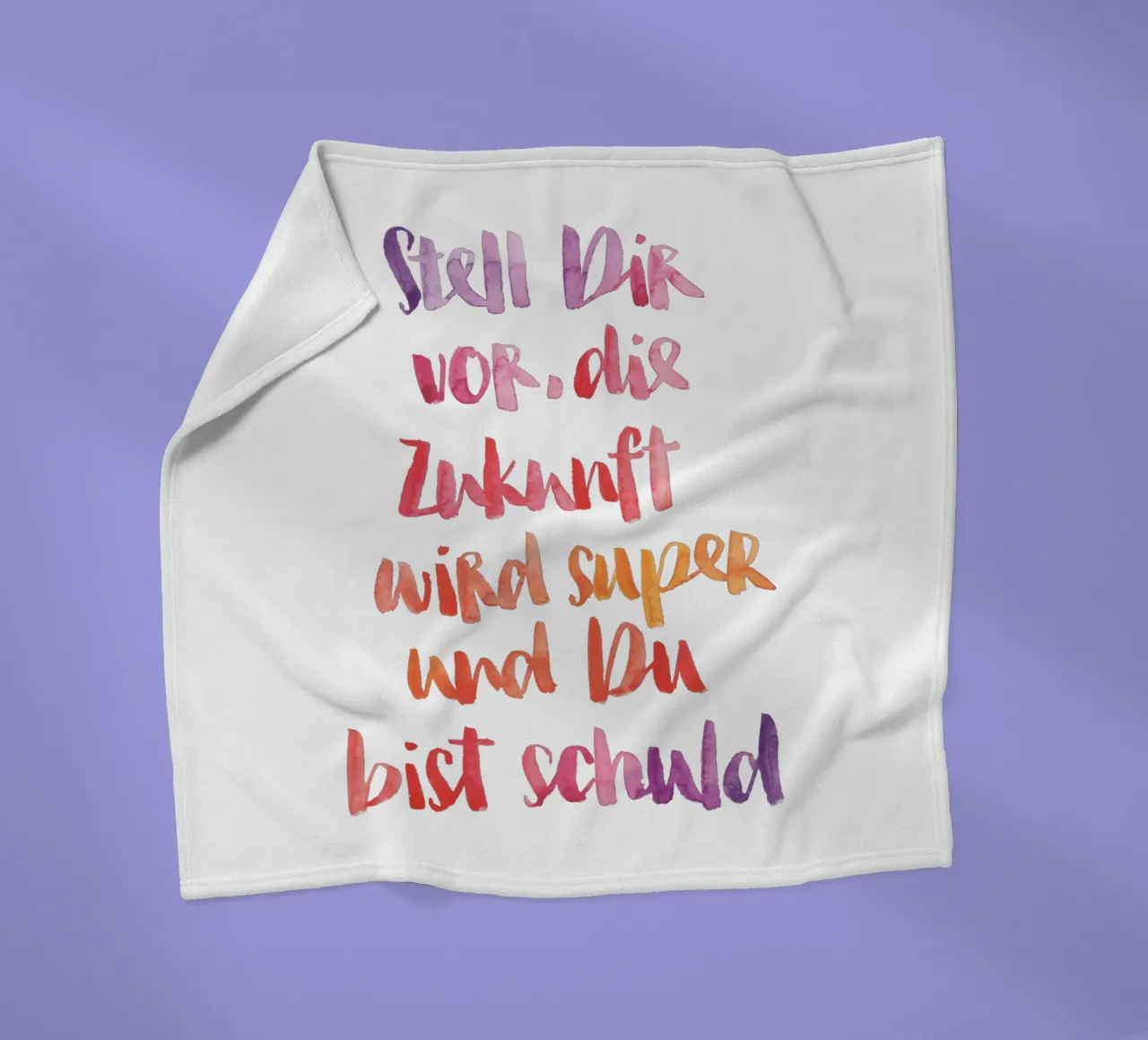Stell dir vor fleece blanket by Brushmeetspaper
