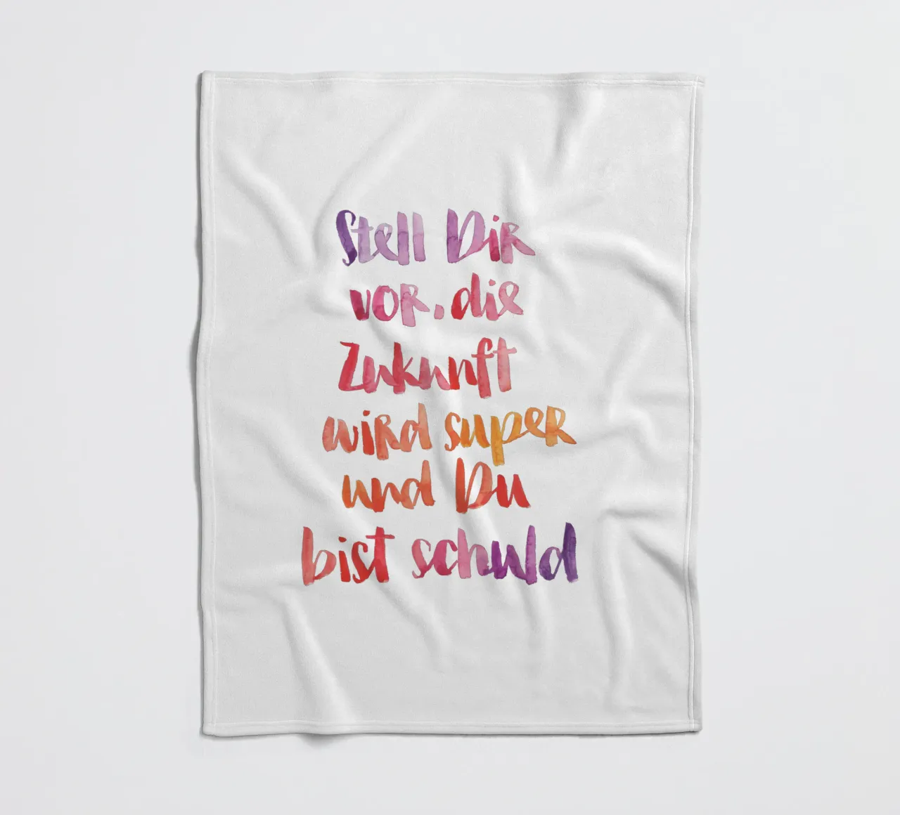 Stell dir vor fleece blanket by Brushmeetspaper