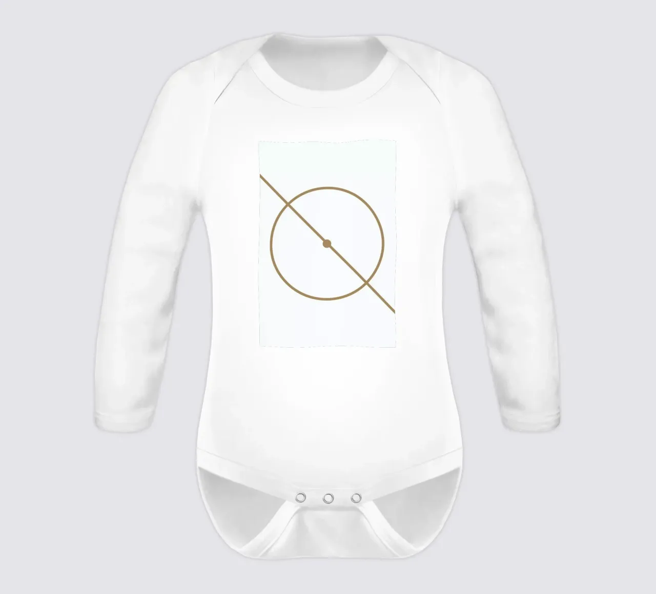 Centre Circle long-sleeve baby romper by Dean Smith