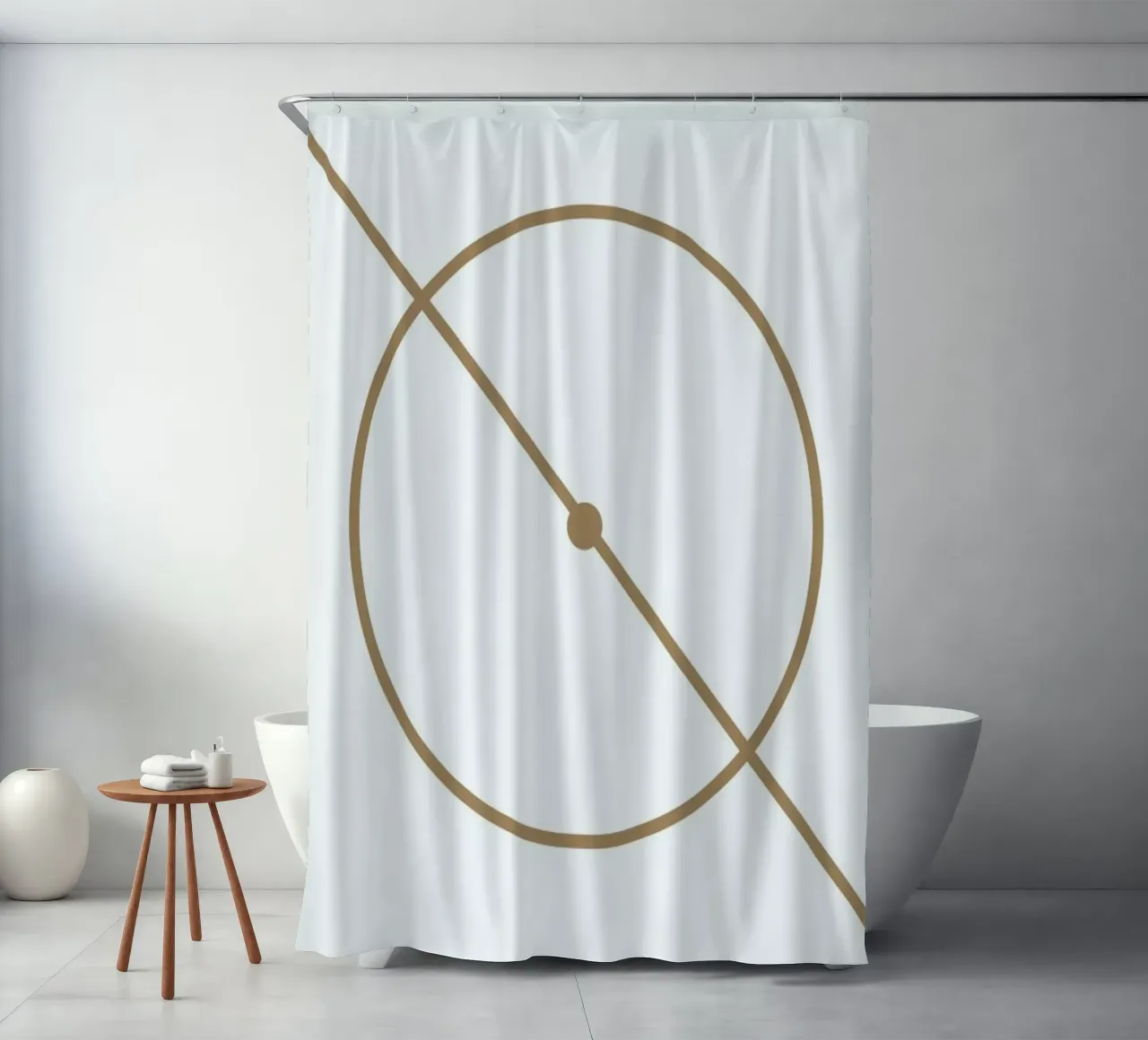 Centre Circle shower curtain by Dean Smith