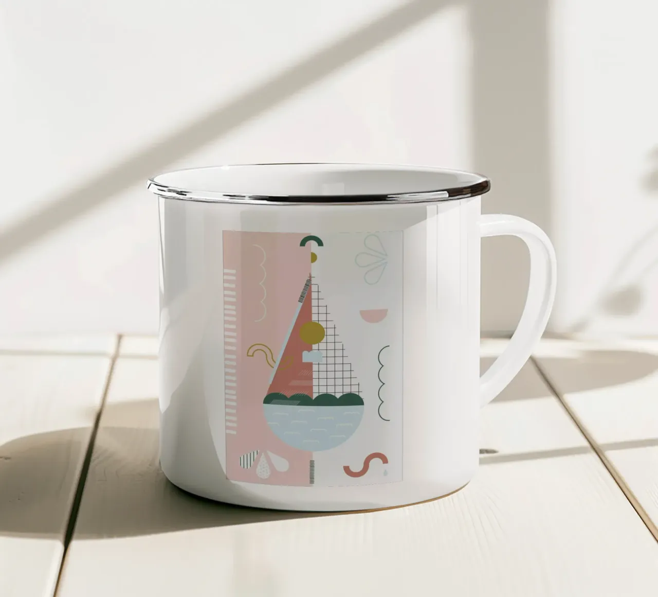 Clean Water for All tazza in smalto da Linda Gobeta
