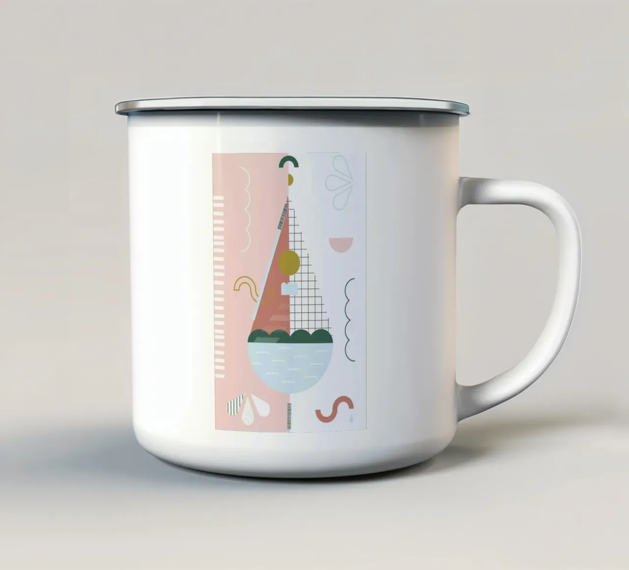 Clean Water for All tazza in smalto da Linda Gobeta