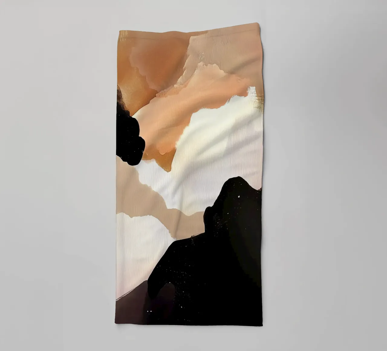 Aards abstract schilderij badhanddoek van Melloi Art Print