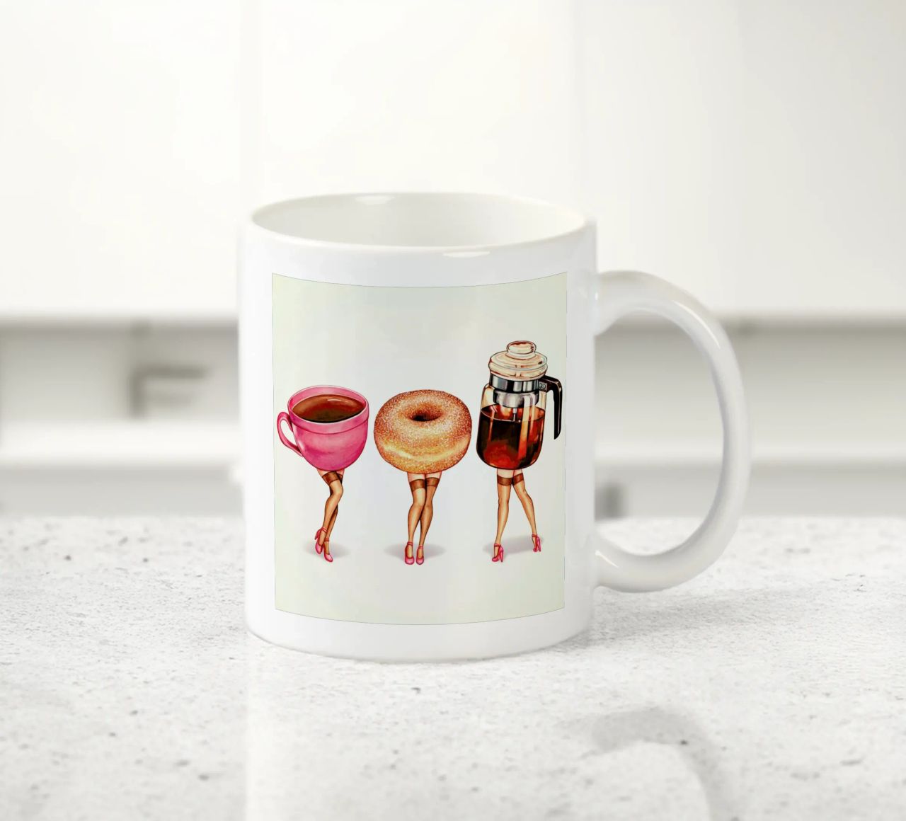 Coffee Girls Keramik Tasse von Kelly Gilleran