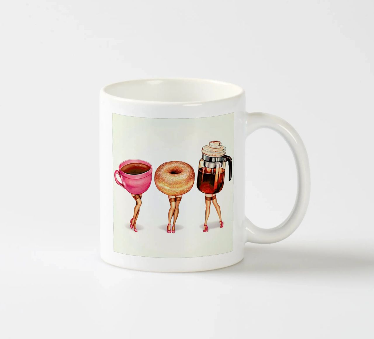 Coffee Girls Keramik Tasse von Kelly Gilleran