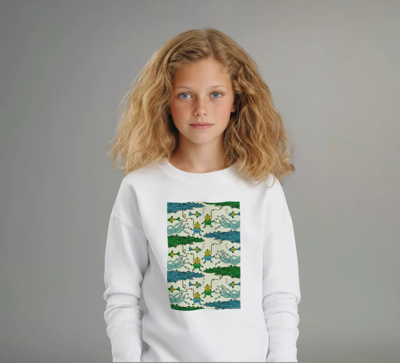 Wrapping Paper Submerged kids sweatshirt by a Love Supreme