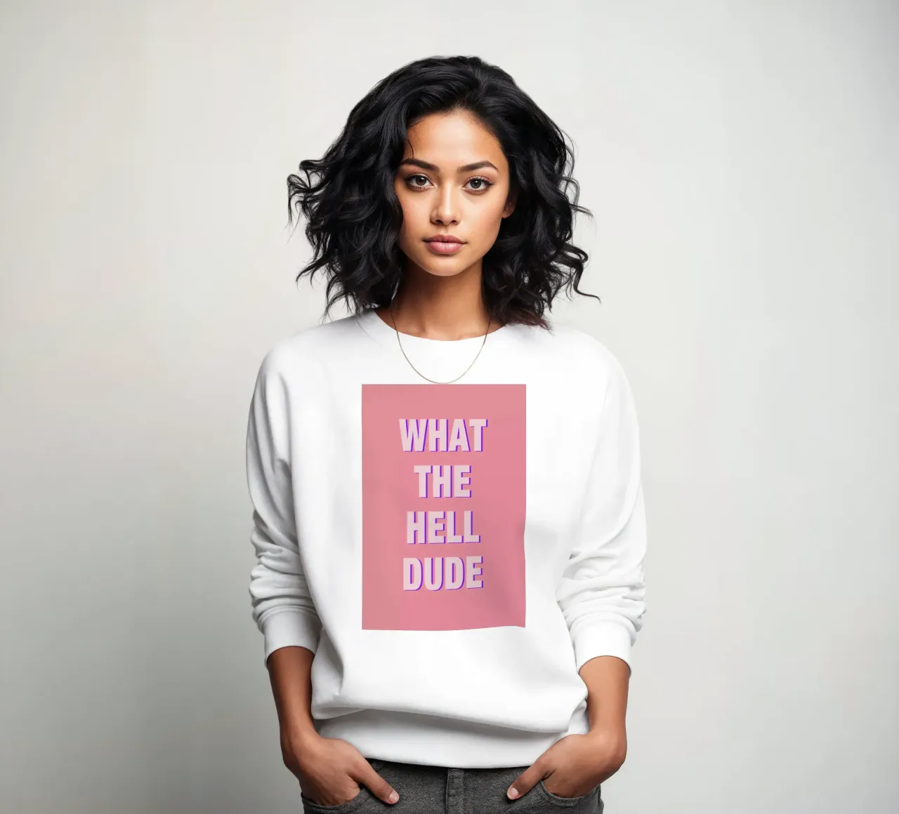 What the Hell Dude Sweatshirt von Vasare Nar