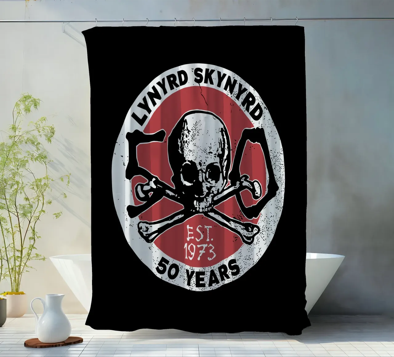 Lynyrd Skynyrd - 50 jaar douchegordijn van heatherloulin