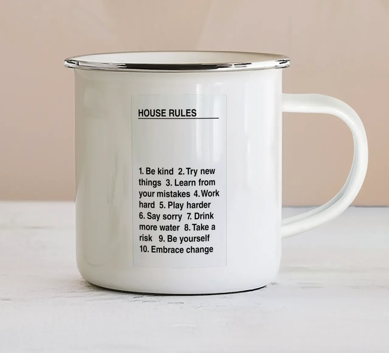 House Rules tazza in smalto da The Native State