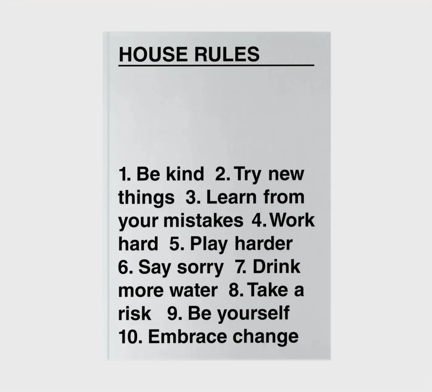 House Rules notebook by The Native State