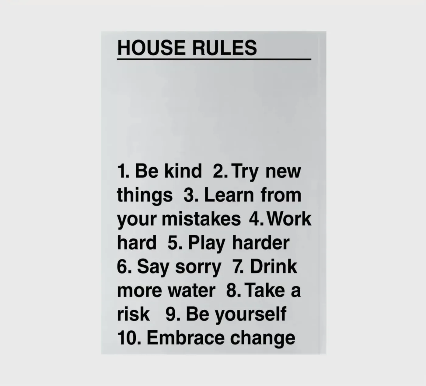 House Rules notebook by The Native State