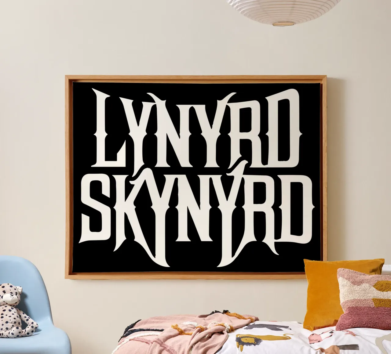 Logotipo de Lynyrd Skynyrd lienzo con Marco flotante de heatherloulin