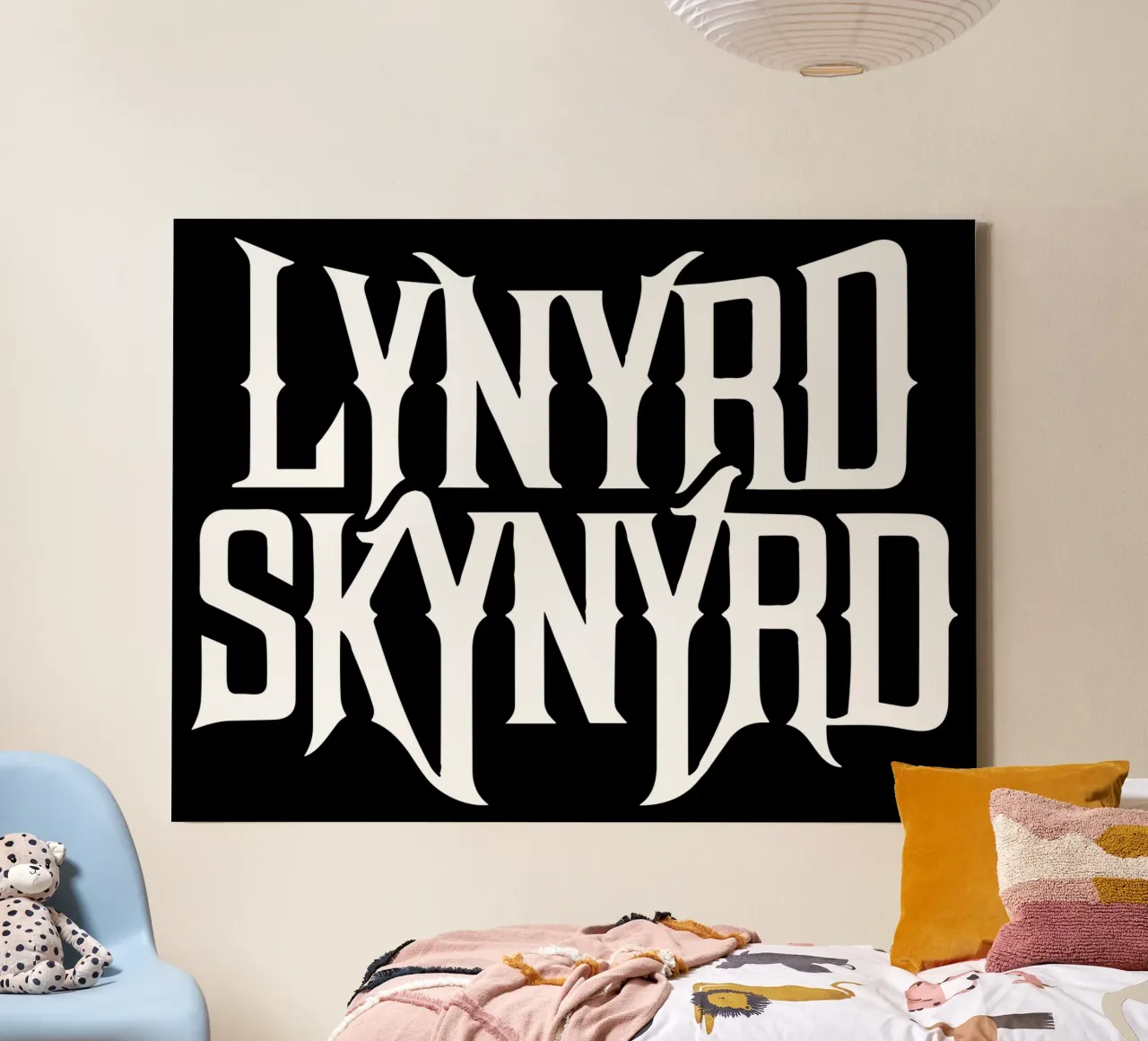 Logotipo de Lynyrd Skynyrd lienzo con Marco flotante de heatherloulin