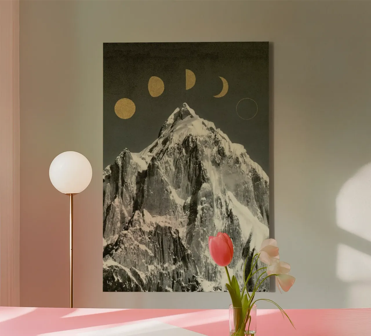 Phases Moon canvas by Florent Bodart